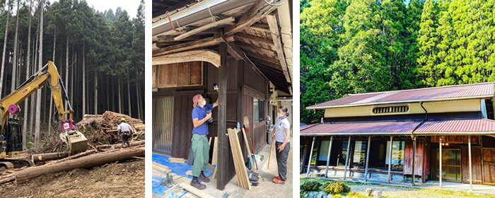 京都・広河原山荘「木の体験ショールーム」